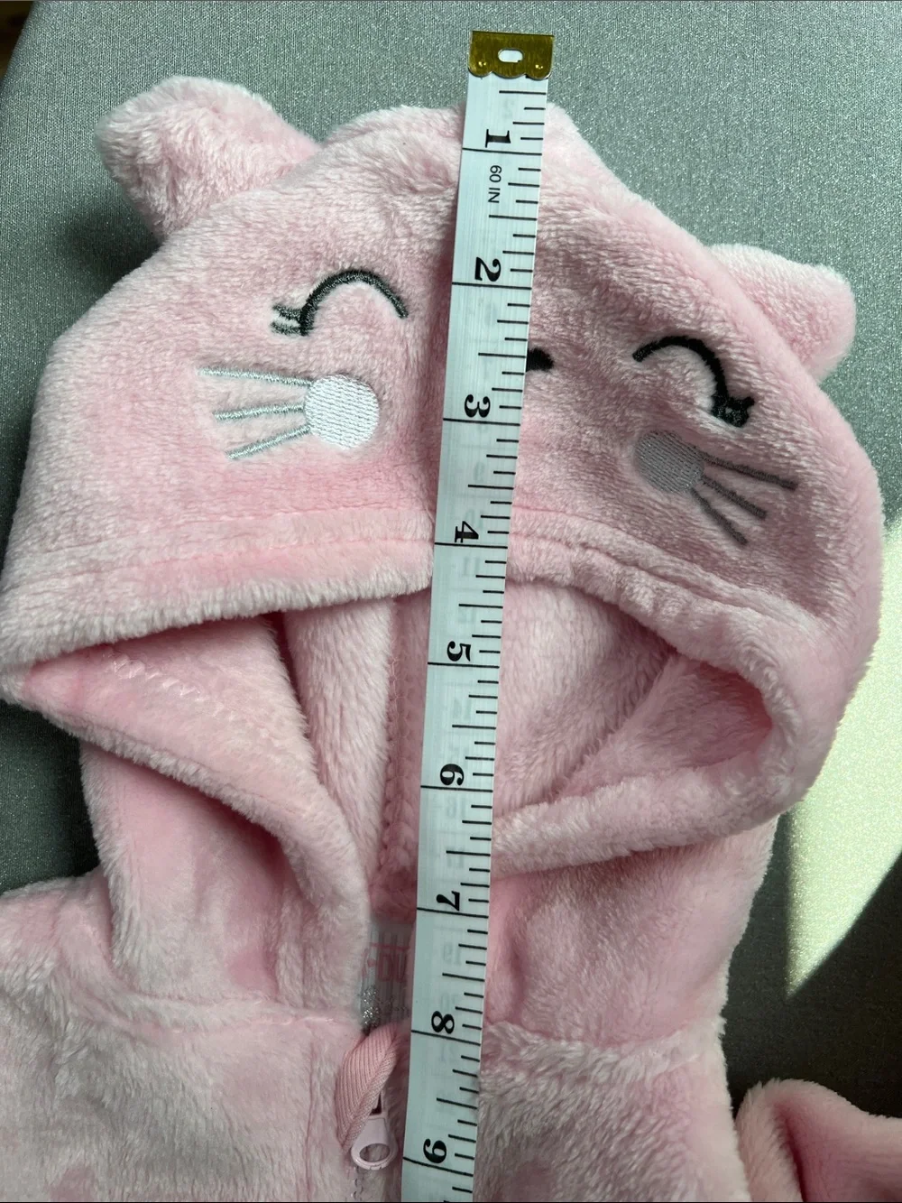 Duck Duck Goose | Soft Pink Hooded Fleece One-Piece for Babies #D00393 Sz 0-3M